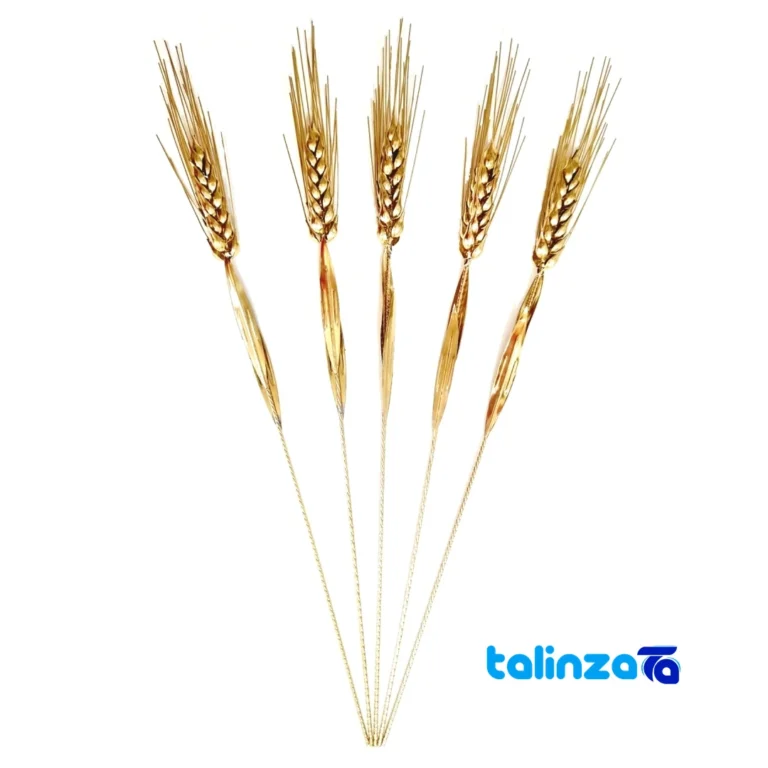 Masi Wheat Cluster Copper Decorative Set of 5 - Front view showing design and key details