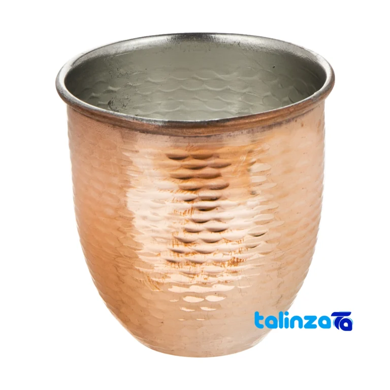 Zanjan Copper Mug Handcrafted Unique Design and key details (Front view)