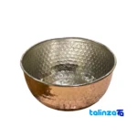 Front view of Handcrafted Copper Bowl - Unique Hammered Design Ice Cream Dish and key details
