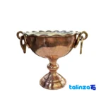 copper nut bowl - Front view design and key details