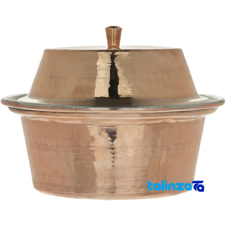 Zanjan Copper Pot Kettle Cookware Handcrafted design and key details (Front view)