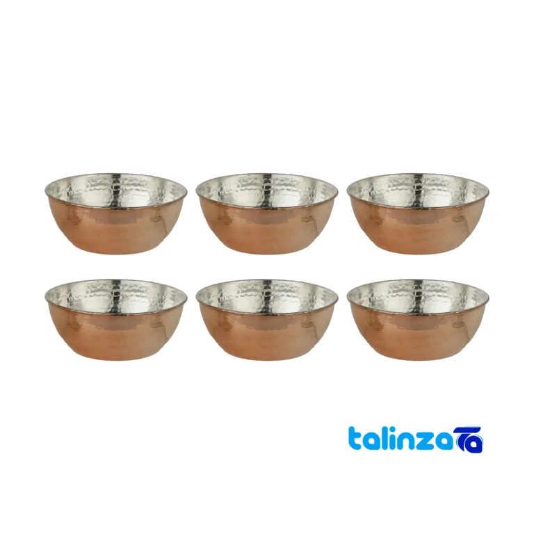 Zanjan Copper Bowl Set - Hand-Hammered Elegance - Front view showing design and key details