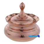 Zanjan Copper Chocolate Bowl Model 003 Red design and key details (Front view)