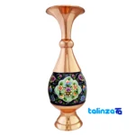 Pardaz Copper Vase JR20 Unique Design - Front view showing saffron grade and packaging