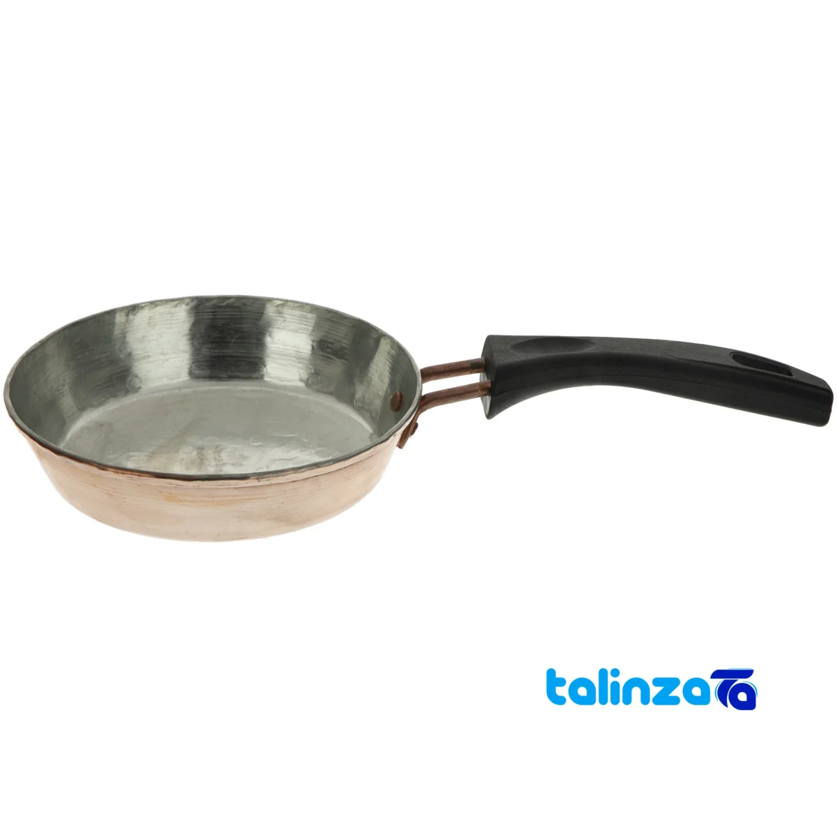 copper pan - Front view design and key details