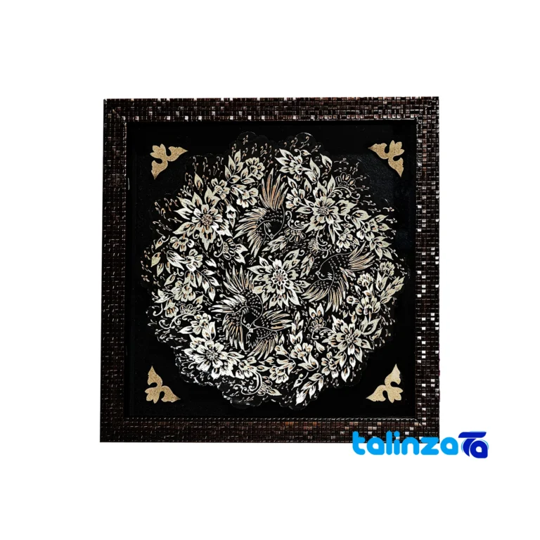 Diamond Engraved Copper Wall Art Piece design and key details (Front view)