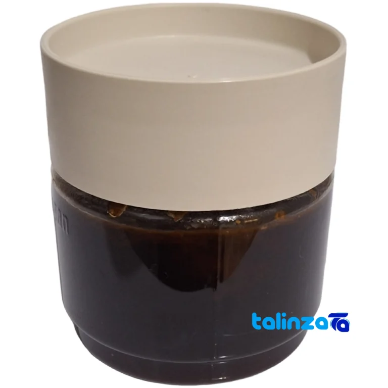Front view of Wild Black Honey Organic 200 grams design and key details