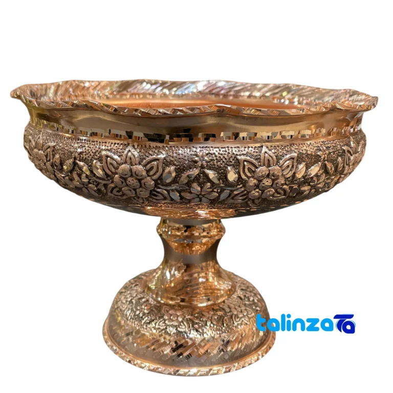Copper Chocolate Bowl Handcrafted Unique Design - Front view showing and key details