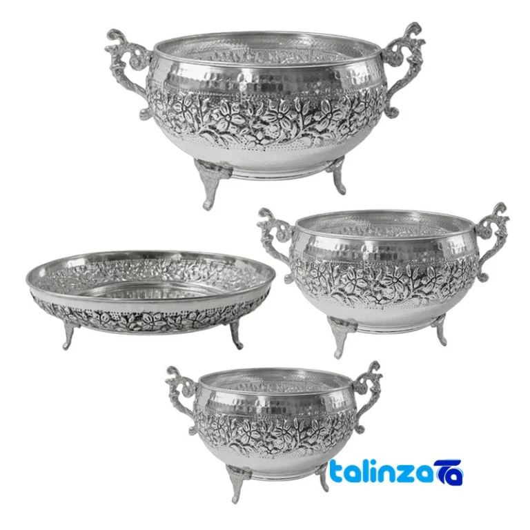 Atlas Copper Serving Set - Elegant Design - Front view showing and key details
