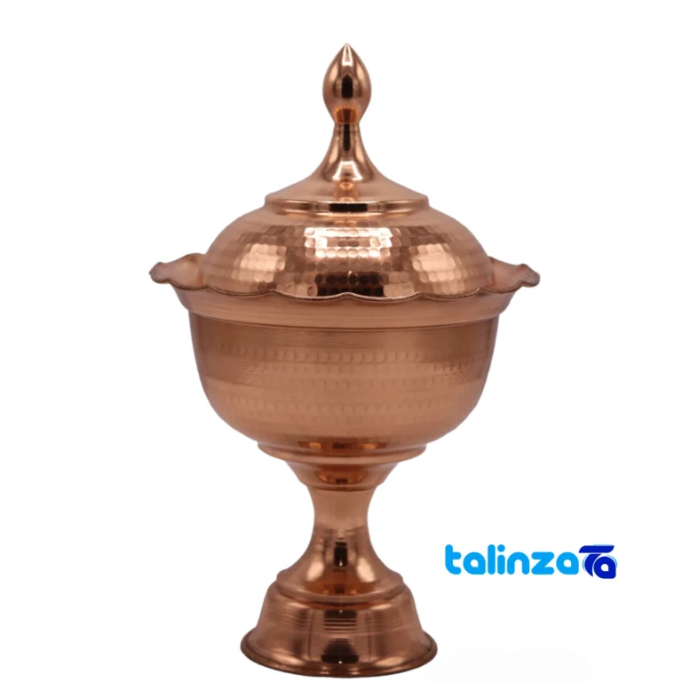 Copper Candy Dish Elegant Design saffron grade and packaging (Front view)