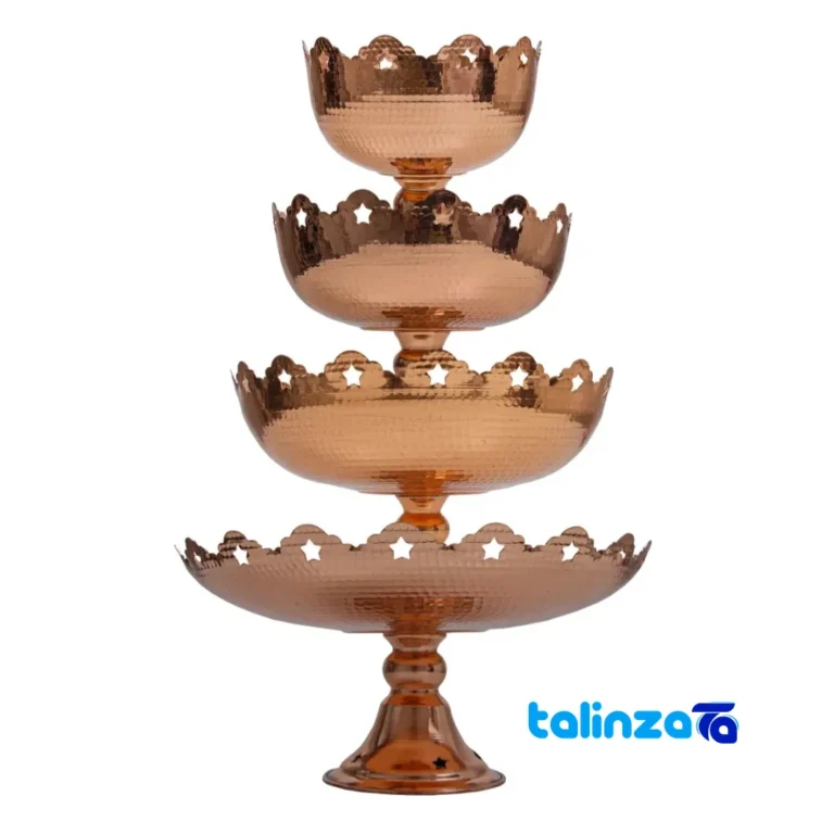 Star Copper Serving Set 4-Piece Hammered design and key details (Front view)