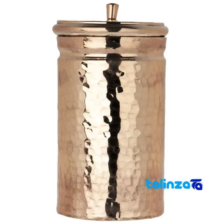 Copper Spice Container - Front view design and key details