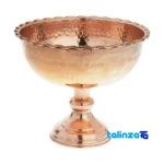 Zanjan Copper Nut Bowl Handcrafted Unique Design and key details (Front view)
