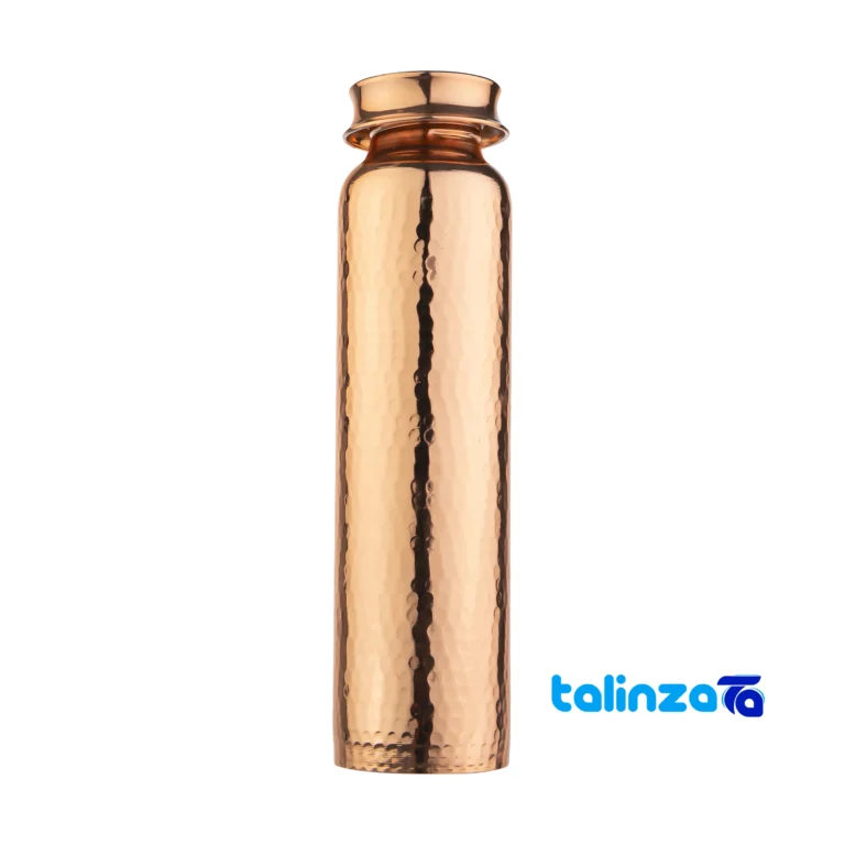 copper water bottle - Front view design and key details