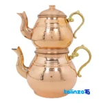 Zanjan Copper Teapot Set Elegant Design - Front view showing and key details