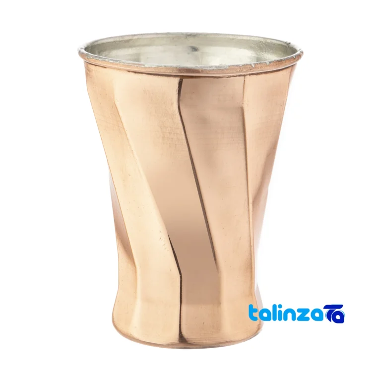 Front view of Zanjan Copper Mug Unique Nano Coating design and key details
