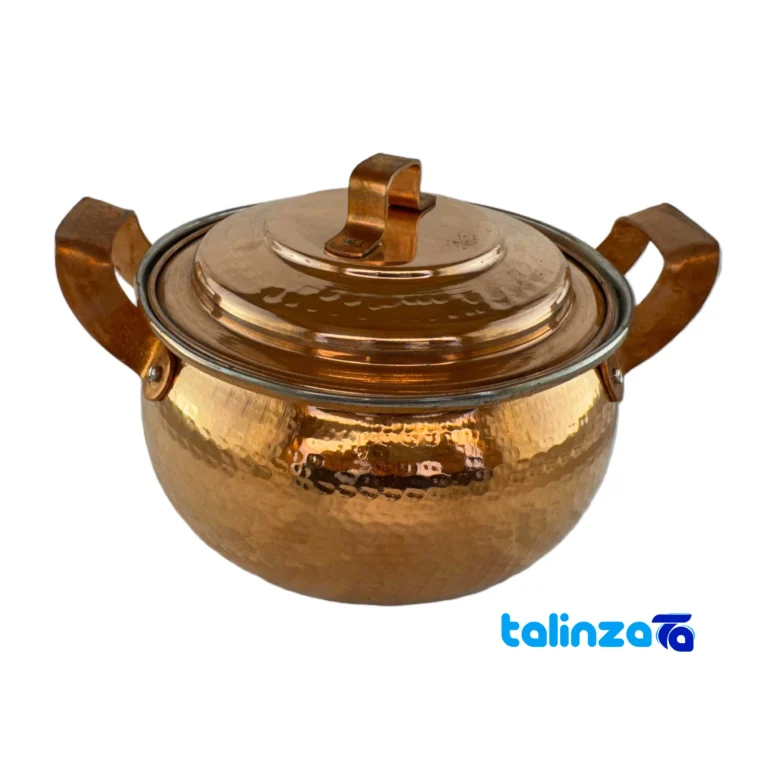 Front view of Copper Pot Model Apple design and key details