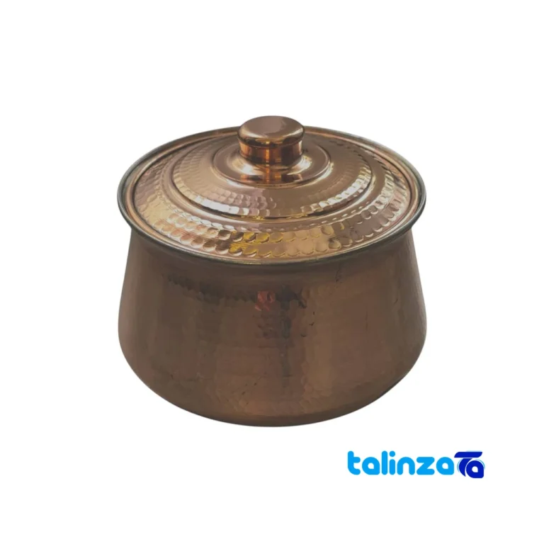 Front view of Copper Craft Pot Hammered Finish design and key details