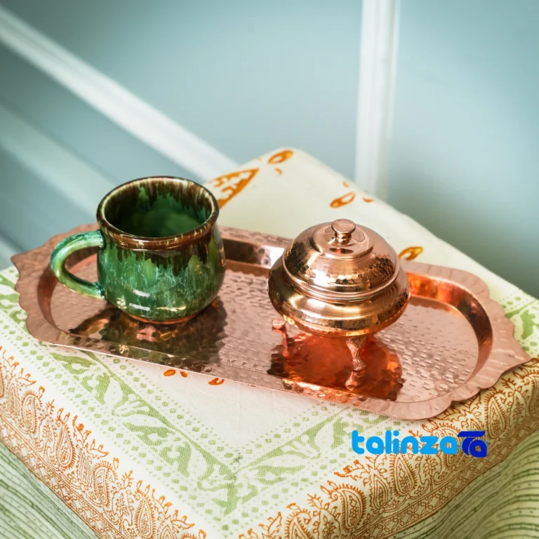 copper tray - Front view design and key details