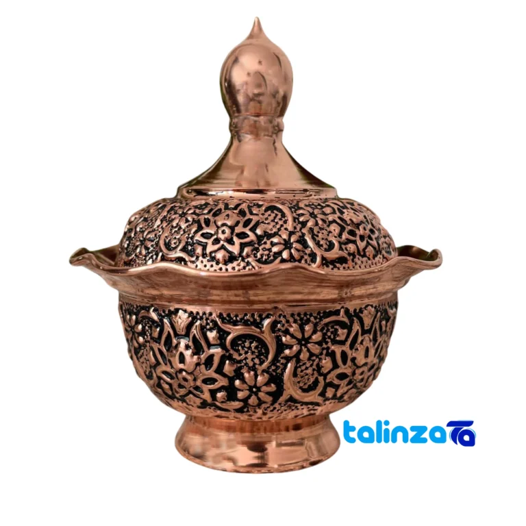 Front view of Copper Craft Sugar Bowl Unique Design and key details