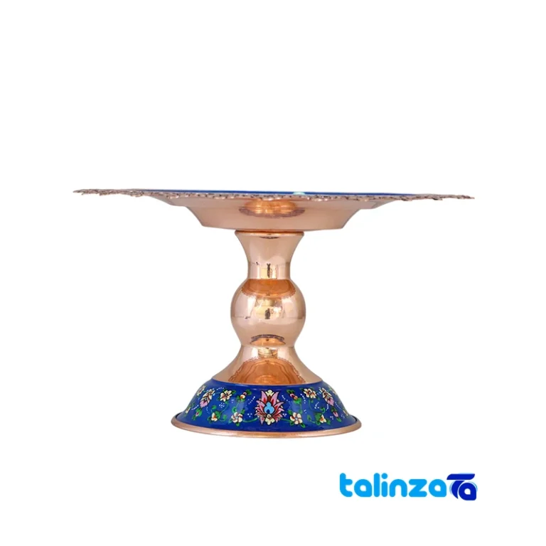 Pardaz Copper Dessert Plate Model 4084 - Front view showing design and key details