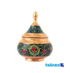 copper candy dish - Front view design and key details