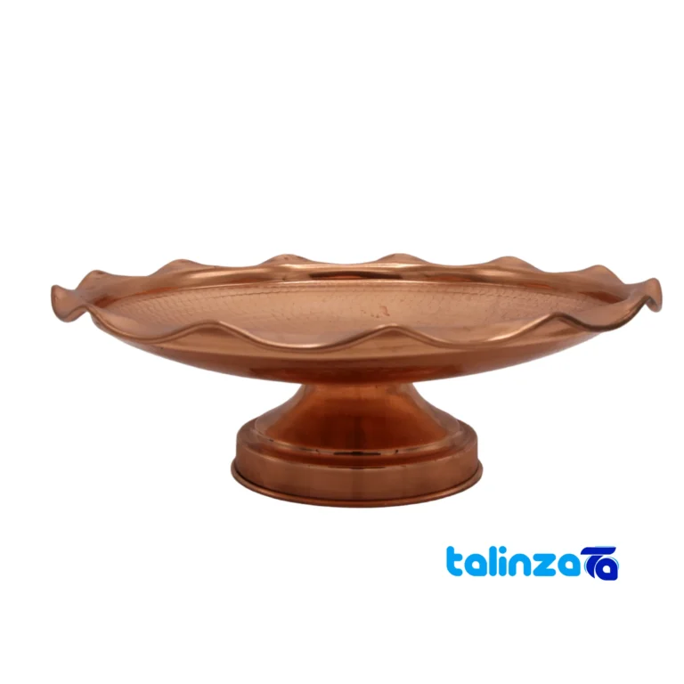 Copper Sweet Dish Artisan Crafted Unique Design - Front view showing and key details