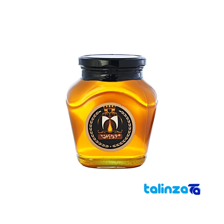 Front view of Golestaneh Natural Orange Blossom Honey design and key details