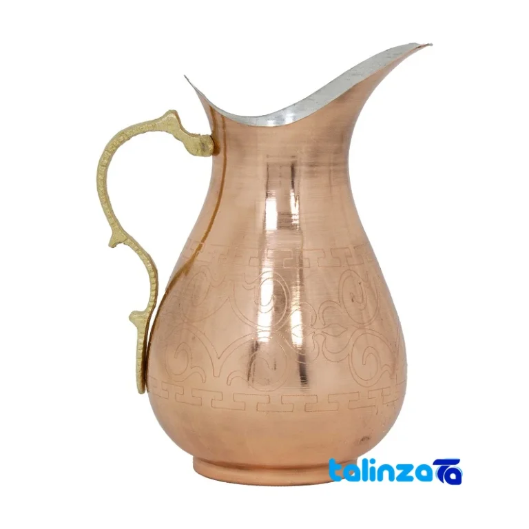 Zanjan Copper Pitcher Unique Design and key details (Front view)