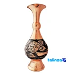 Diamond Cut Brass Vase Model 20 - Front view showing design and key details