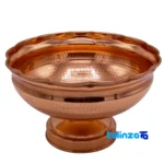 MA743 Copper Candy Dish Unique Short Base - Front view showing design and key details