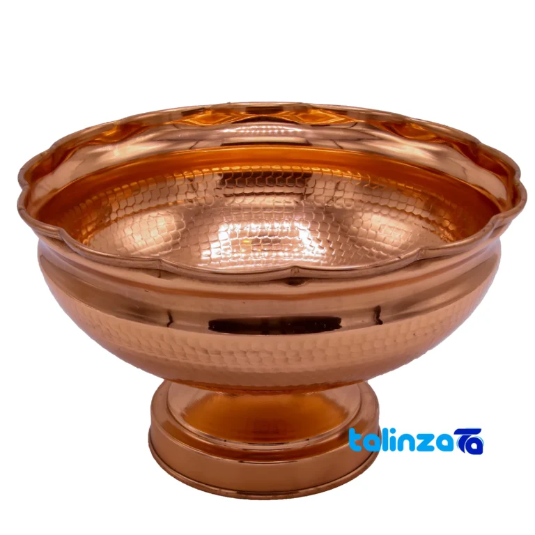 MA743 Copper Candy Dish Unique Short Base - Front view showing design and key details