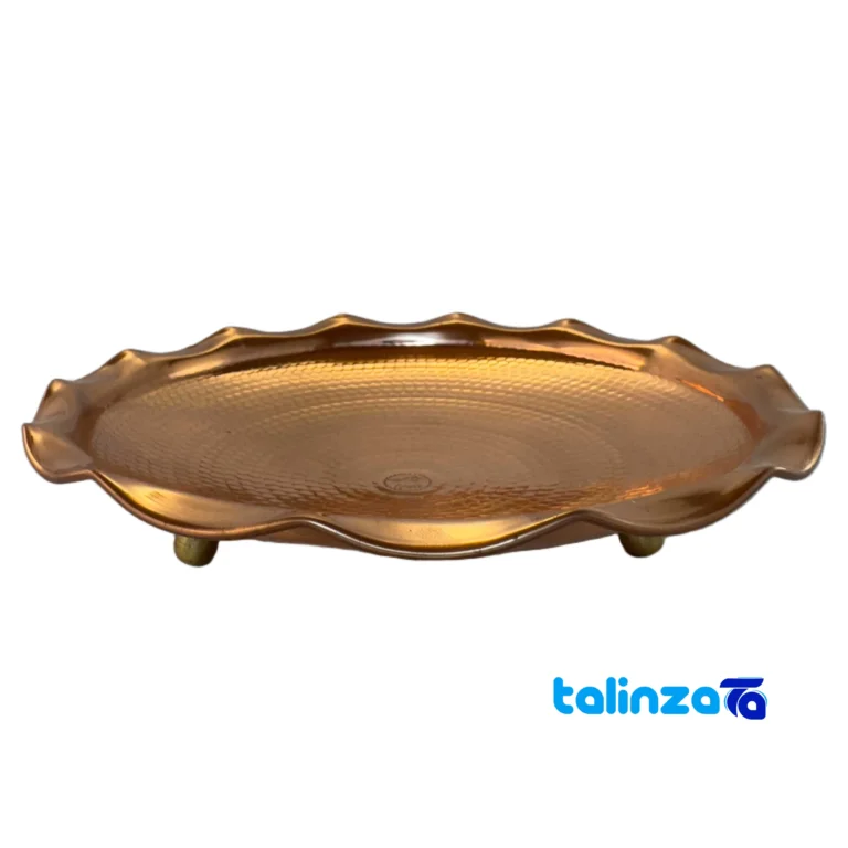 Front view of Copper Sweet Dish Model 2 - Hand-Hammered Finish design and key details