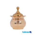 Zanjan Copper Sugar Bowl Unique Design - Front view showing and key details