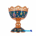 Aghajani Copper Nut Bowl Artisan Design and key details (Front view)