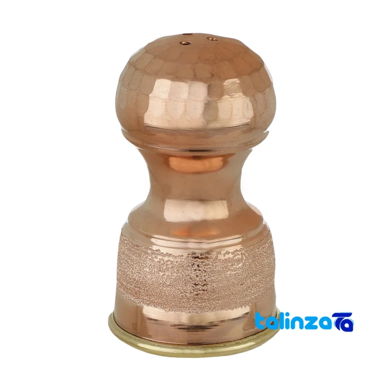 Front view of Copper Salt Shaker Unique Design and key details