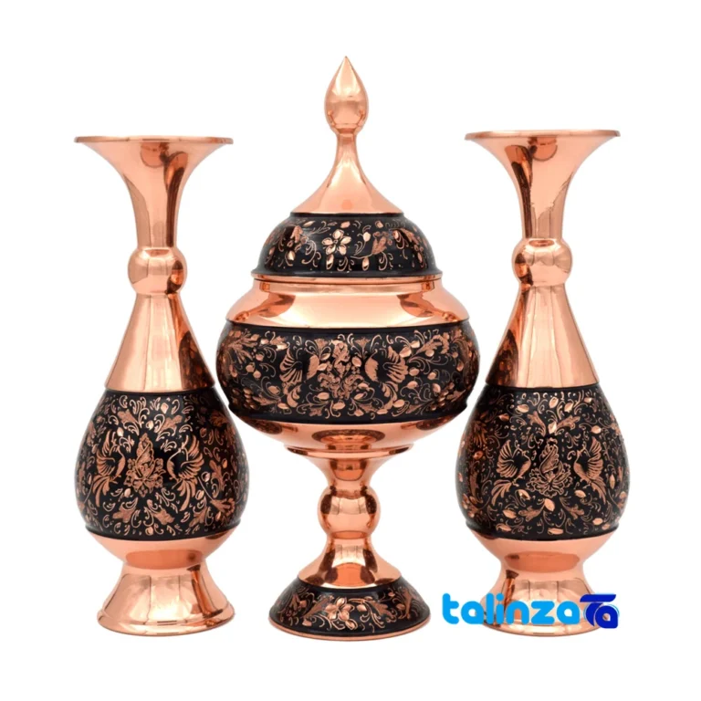 copper vase set - Front view design and key details