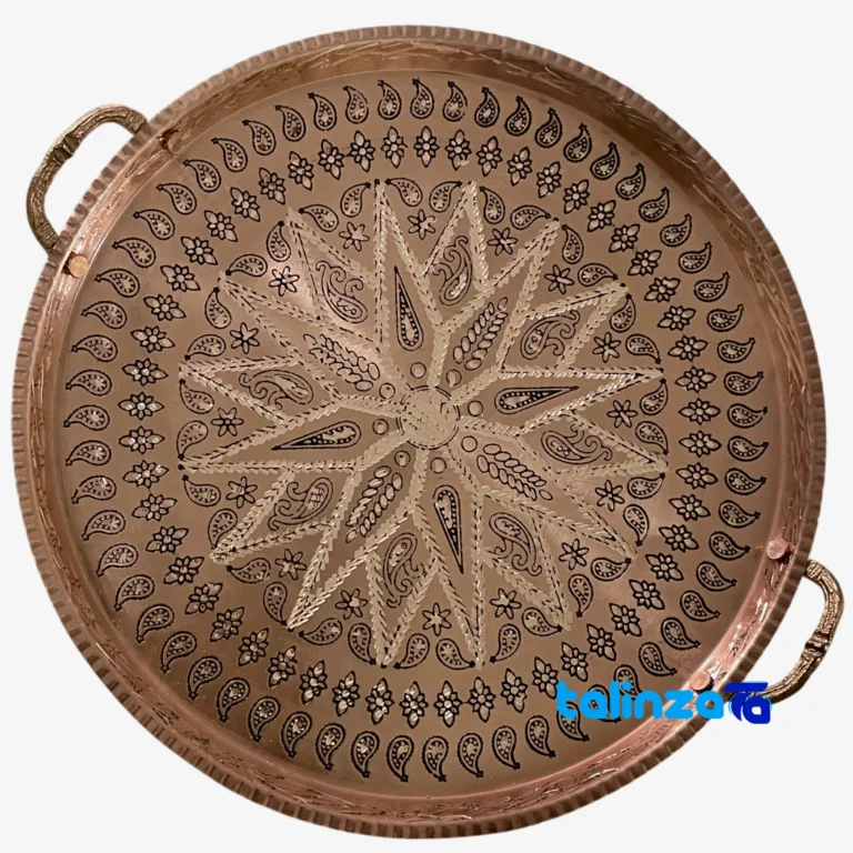 copper tray - Front view design and key details