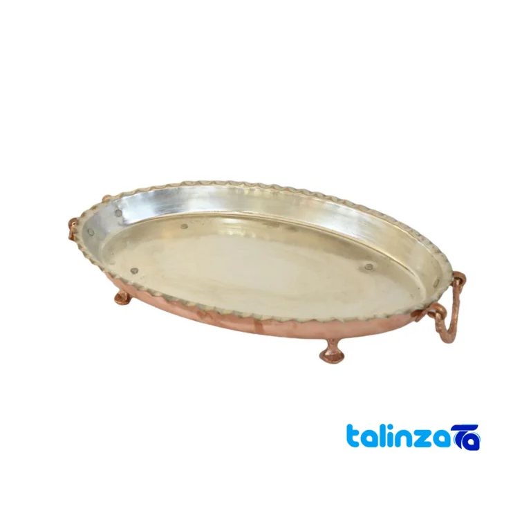 Copper Serving Platter - Front view design and key details