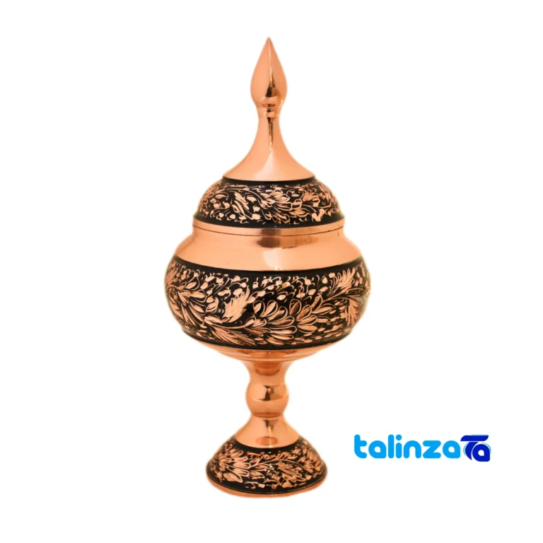 Package front of Copper Candy Dish Engraved Model 22 product labeling and brand