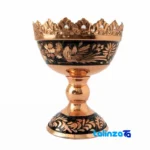 copper candy dish - Front view design and key details
