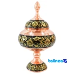 Persian Copper Chocolate Bowl Handcrafted Design 13x13x26 cm - Package front showing product labeling and brand