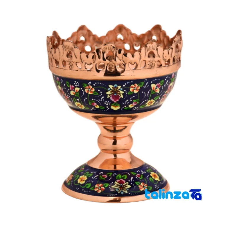 Copper Nut Bowl - Front view design and key details
