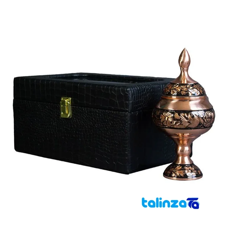 JL03 Copper Chocolate Bowl Diamond Cut and engraving - Front view showing design key details