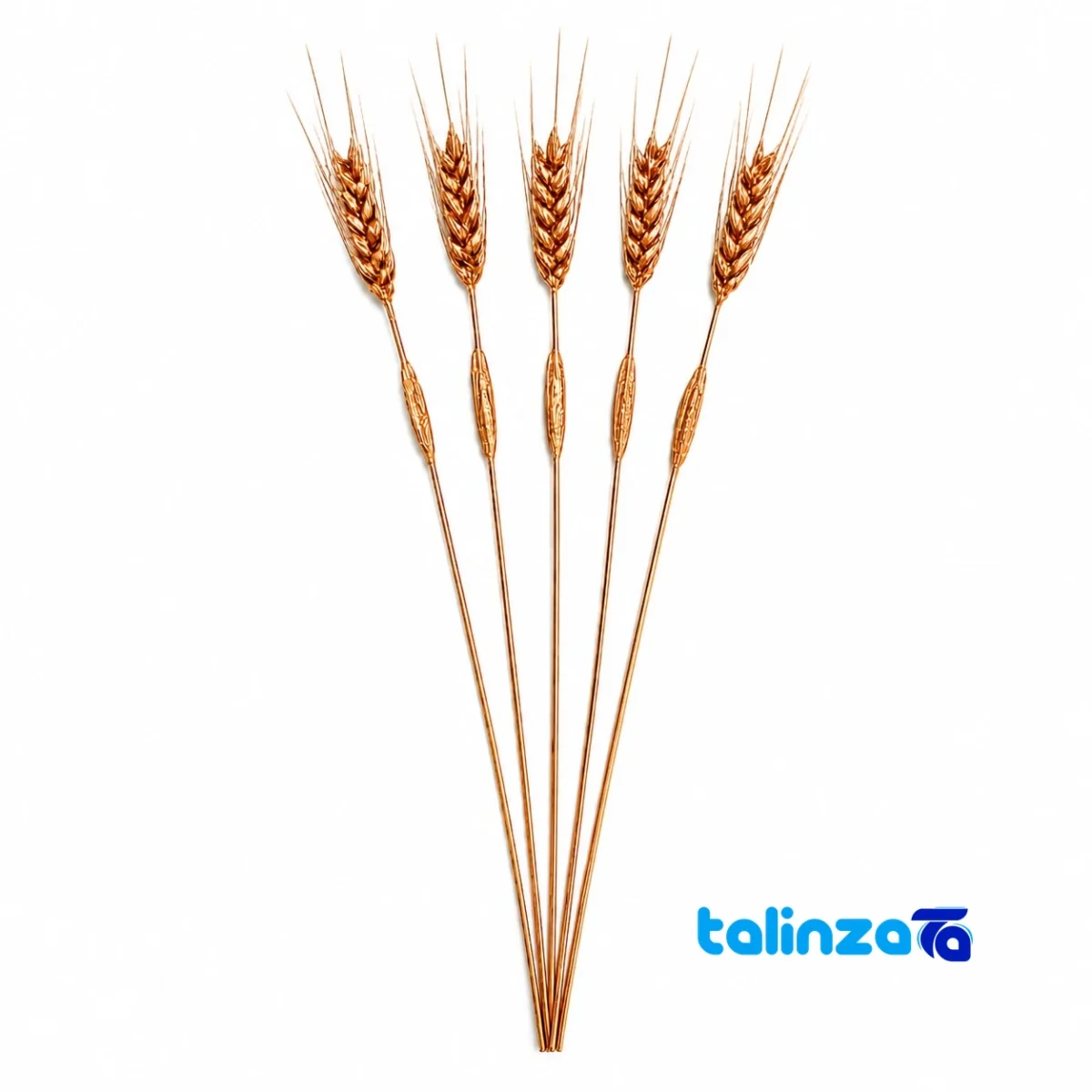 Mesi Wheat & Sunil Decorative Flowers Set of 5 design and key details (Front view)