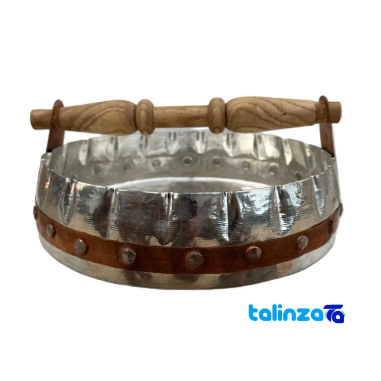 Copper Fruit Bowl - Front view design and key details