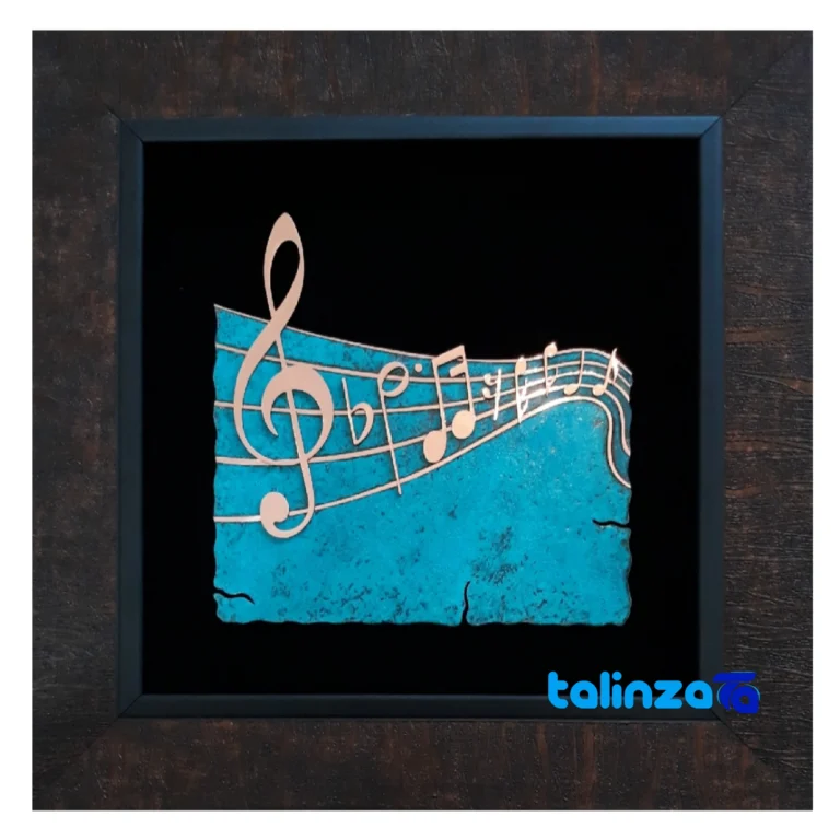 Melody Mosaic Copper Artwork - Front view showing design and key details