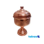 Copper Candy Dish Decorative Design and engravings key details (Front view)