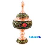 Pardaz Copper Candy Dish Tashir Floral Handmade 18 x design and key details (Front view)