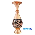 JR Copper Vase Diamond Cut Handcrafted Design saffron grade and packaging (Front view)